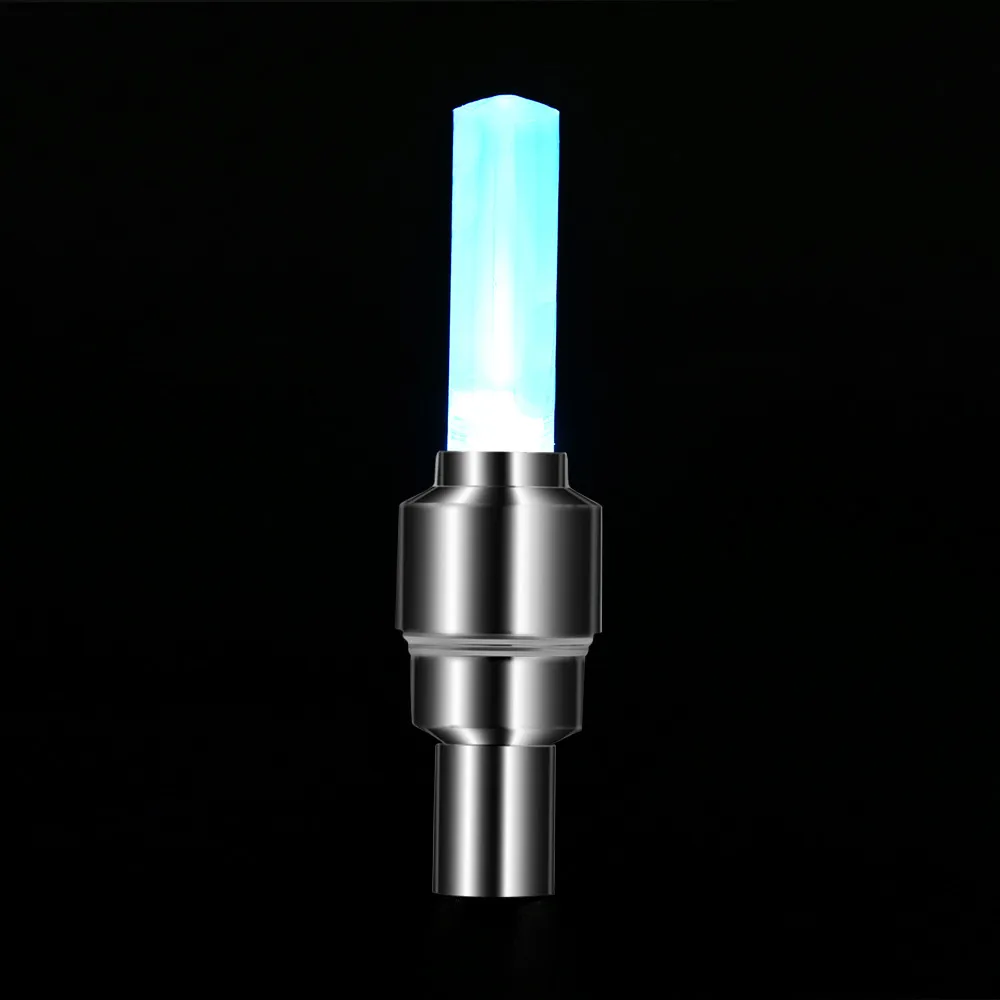 Discount 2pcs Bike Car Motorcycle Wheel Tire Tyre Valve Cap Flash LED Light Spoke Lamp Flash Light New arrival Bicycle Accessories 5
