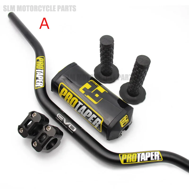 

Motorcycle Handlebar 1-1/8" Black Pads for PRO Taper Handle Grips CNC Handlebar Clamp Pit Bike Motocross 28.MM