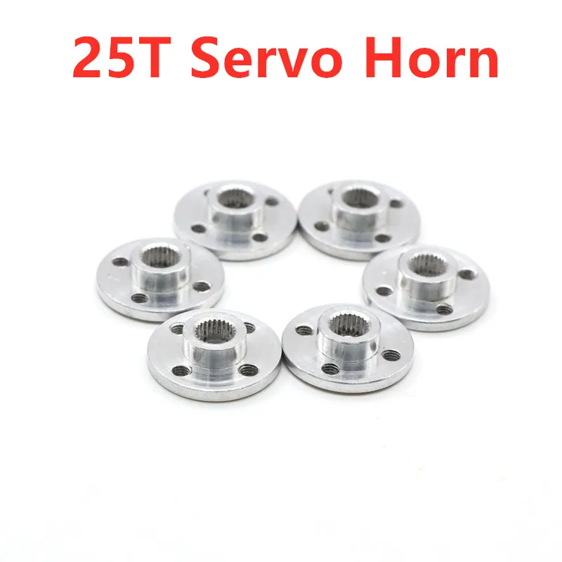 

6pcs/lot Metal Servo Arm 25T Round Type Disc Matal Horns for MG995 MG996R Rc Servos Futaba ACE Robot