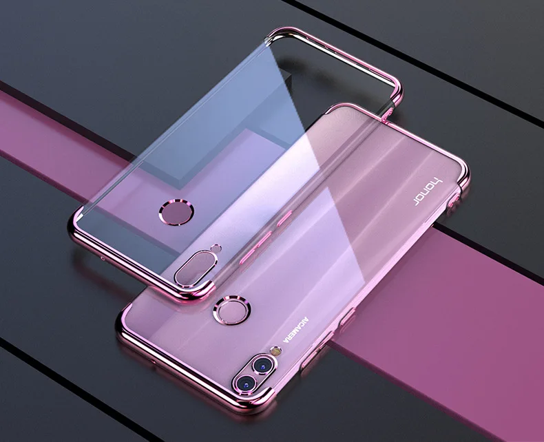 Rose Роскошный Ультратонкий силиконовый мягкий чехол для huawei Y6 Y7 Pro Prime MRD-LX1F DUB-LX1 Honor 8A JAT-LX1 чехол - Цвет: Rose
