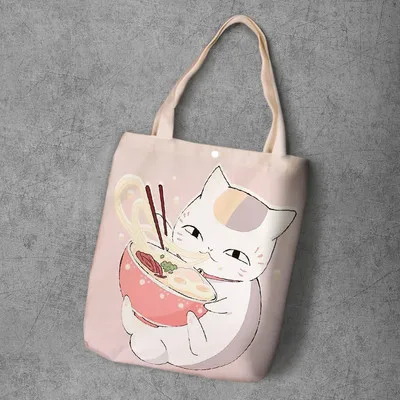 Natsume Yuujinchou Shoulder Bags Women Cute Environmental Shopping Bag Tote Package Crossbody Bags Purses Casual Handbag 