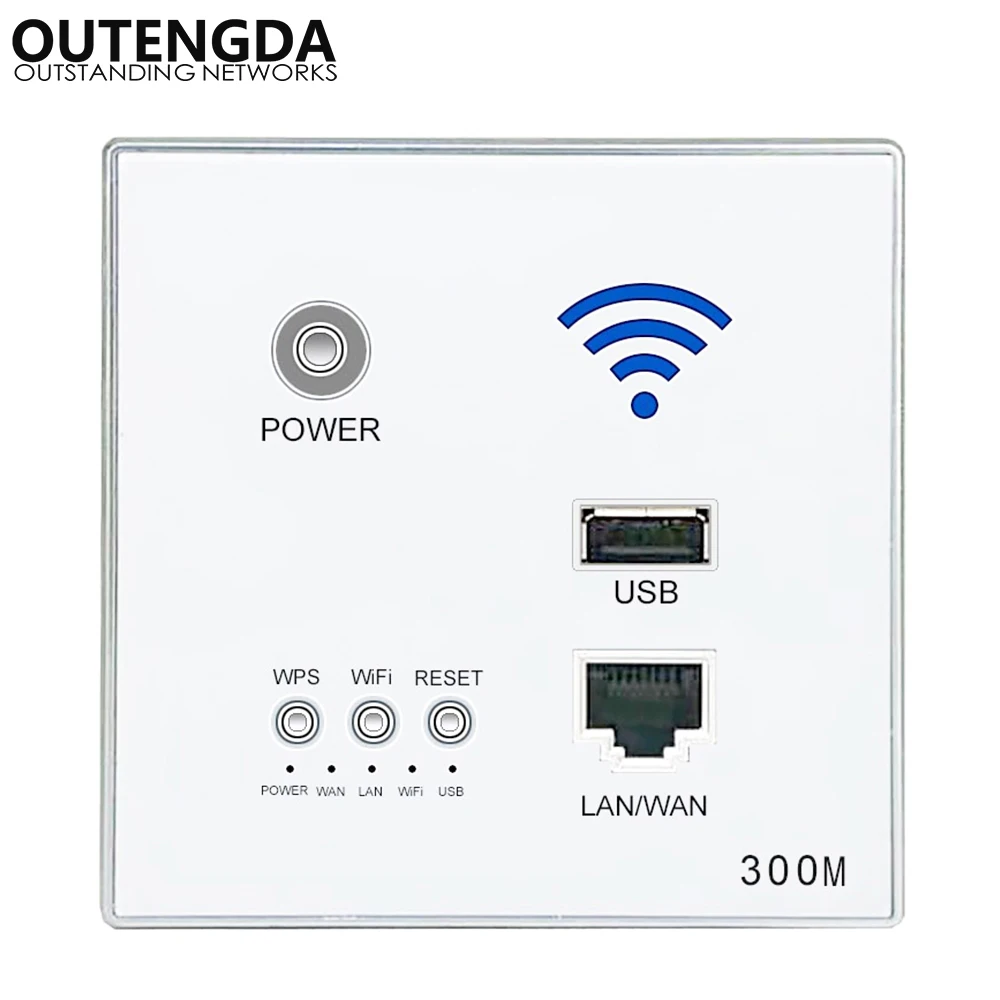 300 м новая точка доступа в стену AP беспроводной Wi Fi роутер USB зарядка розетка