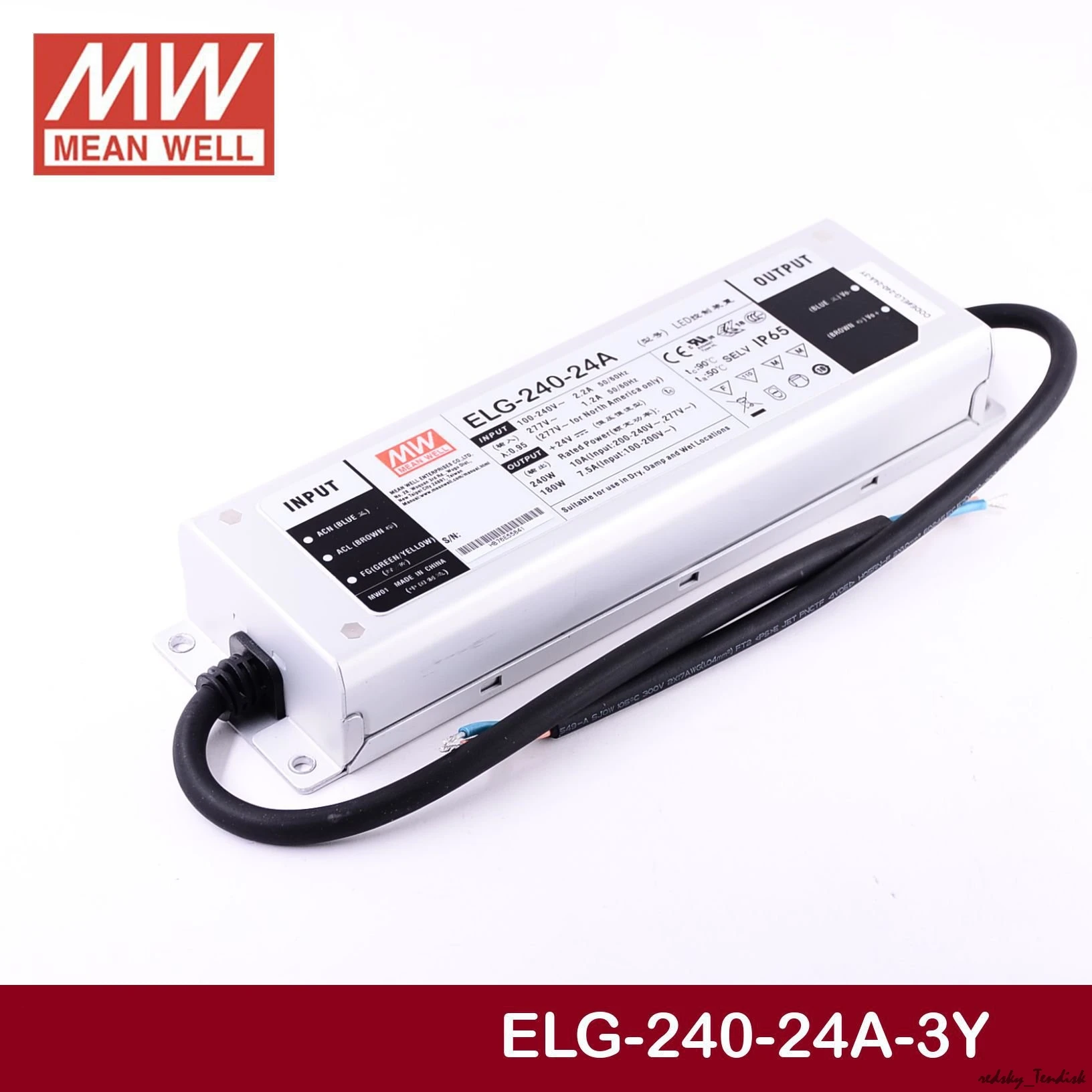 ELG-240-54B Тайвань Meanwell 240W54V водонепроницаемый Мощный светодиодный уличный свет регулируемый ток 4.44A