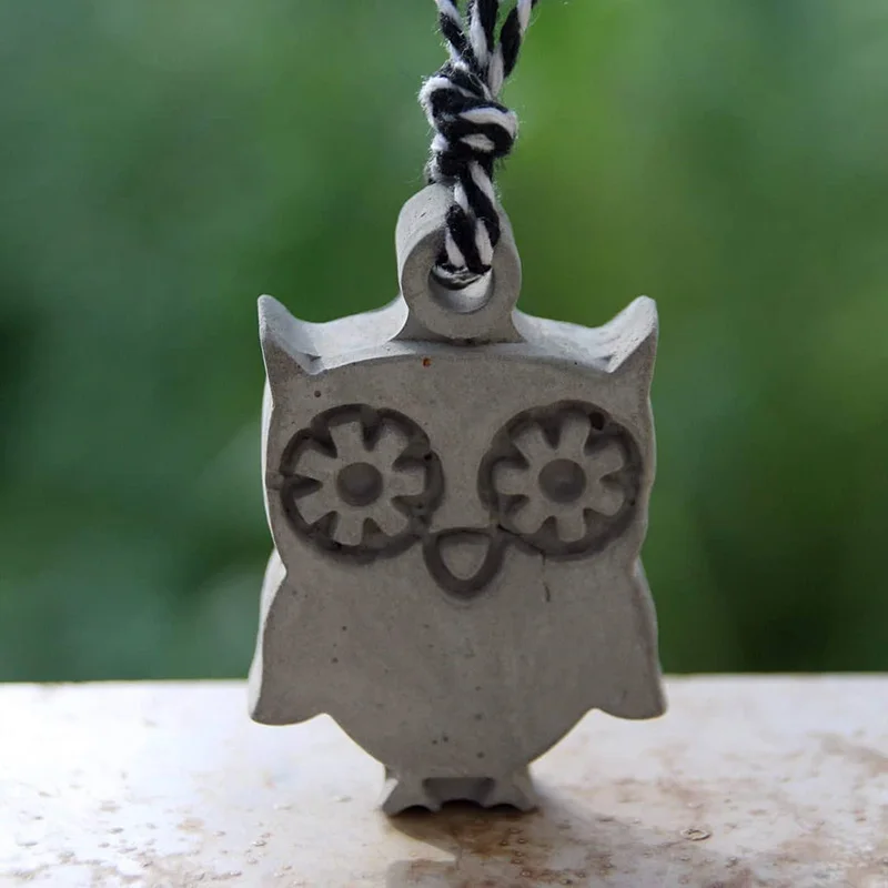 

Silicone Molds for Concrete Owl Aroma Plaster Gypsum Sheet Molds Concrete Pendant Molds