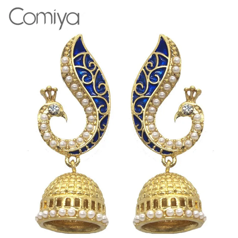 

Comiya new fashion drop earrings for women rhinestone mosaic brincos de festa indian jewelry pendientes largos earring joias