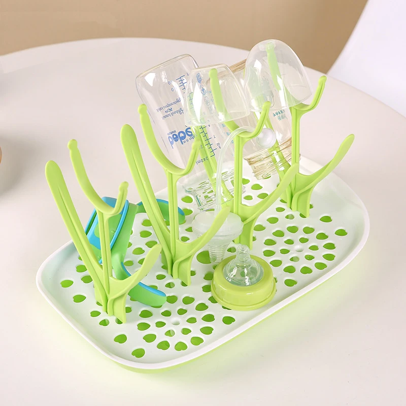 

Baby Feeding Bottles Drying Rack Tree Cleaning Drying Rack Storage Infant Nipple Shelf Cup Holder Dryer Shelf Removable