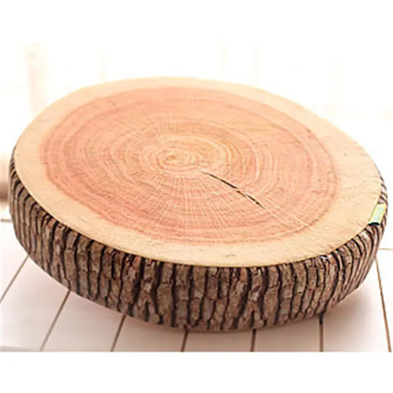 

Personalized creative wood pile plush cushion chopping block big tree pillow annual wheel cushions sofa pillow birthday gift