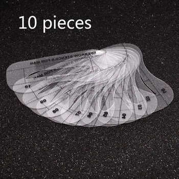 

10pcs Women Beauty Eyebrow Stencil Eye Brow Kit Styles Liner Shaper Make Up Template Set of Cosmetic Eyebrow Template