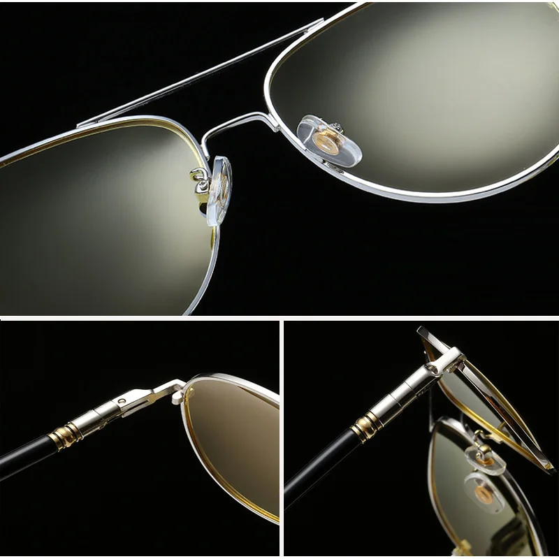 AOWEAR HD Night Vision Glasses Man Polarized Yellow Night Driving Aviation Sunglasses Brand Designer Car Driver Goggles Eyewear