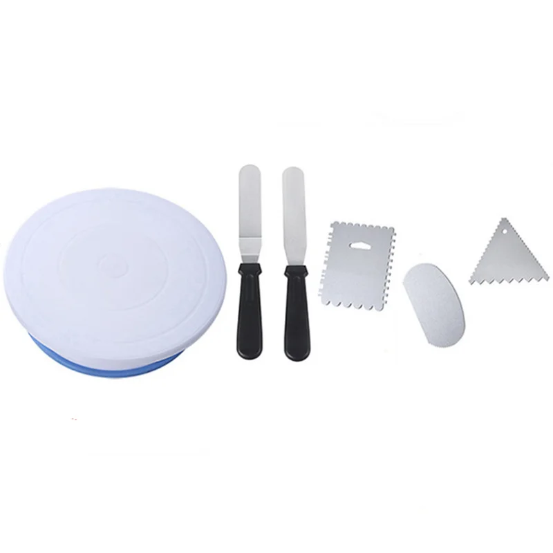  Goldbaking Cake Stand Set All-in-One Cake Decorating Supplies with Revolving Cake Turntable  2 Icin