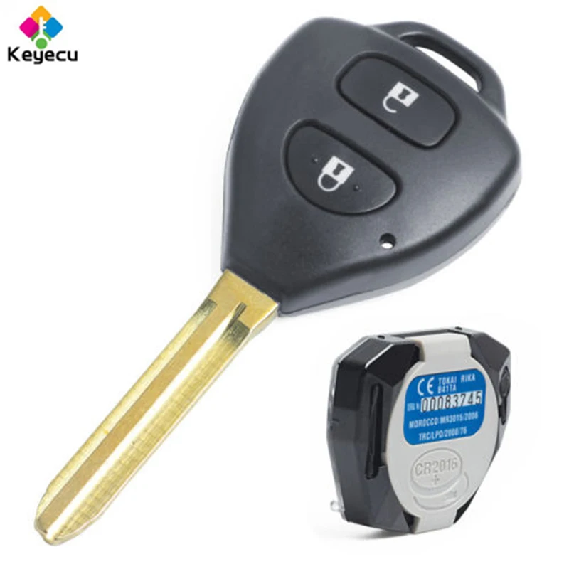 KEYECU пульт дистанционного управления автомобильный ключ с 2 Btn 433MHz G чип-брелок для Toyota Hilux/Yaris Hatch Sedan 2009-/2011- P/N: B41TA