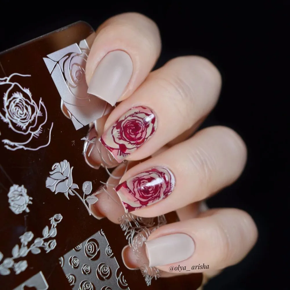 

KADS Hot Fashion Charming Flower Print Sencil Nail Art Polish Stamping Plates Nail Beauty Template Manicure DIY Styling Tools