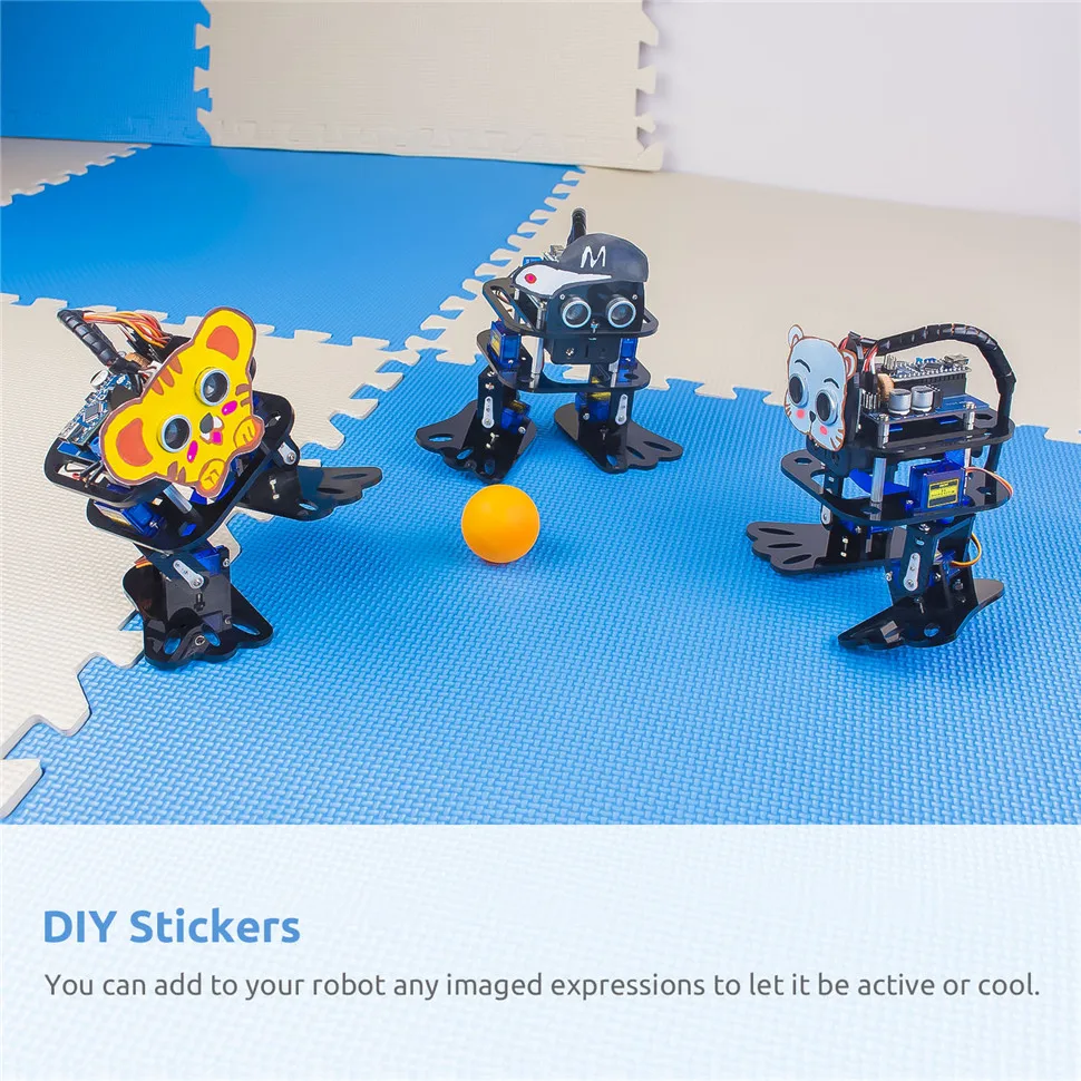 SunFounder DIY 4-DOF Robot Kit- Sloth Learning Kit Programmable Dancing Robot Kit For Arduino Nano Electronic Toy