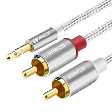 RCA Jack Cable 3.5mm Jack to 2 RCA Audio Cable 2m 3m 5m 2RCA Cable For Edifer Home Theater DVD rca to 3.5mm Aux Cable