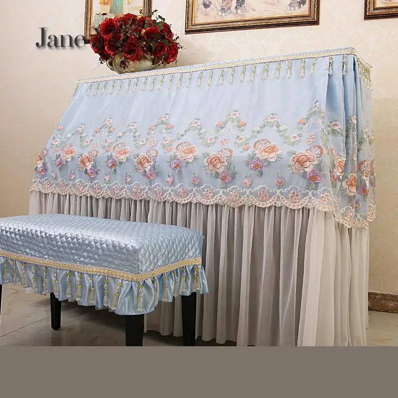

JaneYU Marriage Fine Lace Cloth Piano Cover High-grade Dust-proof Full Cover Rural Princess Simple Modern Simple Piano Bench