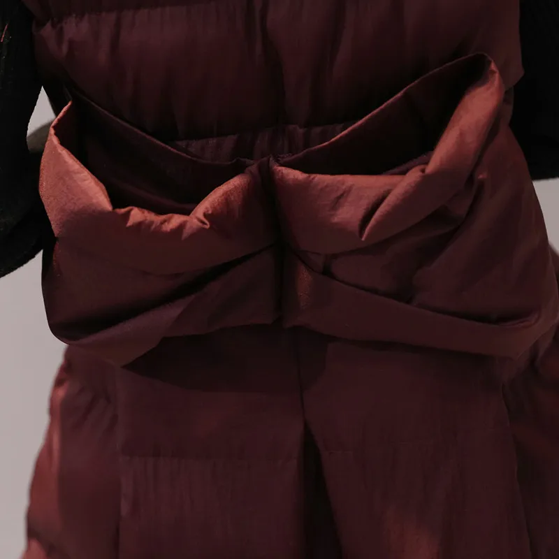 Long Down Cotton Vest Coat Women Veste Femme Sleeveless Winter Jacket Women Waistcoat A-Line Elegant Warm Parka Vest Women C4744