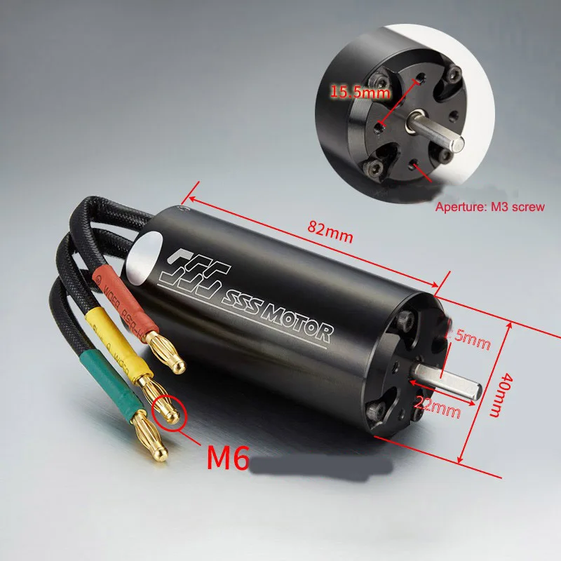 1 шт. SSS 4082 4-х полюсной бесщеточный двигатель внутренний ротор дизельный двигатель с водяным охлаждением RC для игрушки "Сделай своими руками" Запчасти доступ лодка/автомобиля/модель самолета