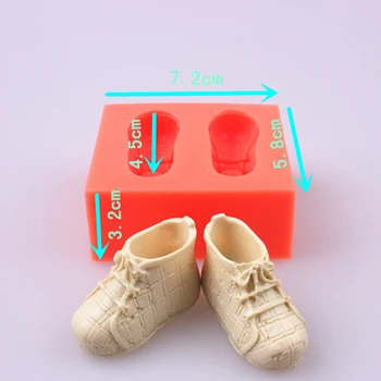 

Baking Shoes Cooking Tools Silicone Fondant and Paste Mold Diy Cake Decorating Polymer Clay Resin Candy Cake Sculpey
