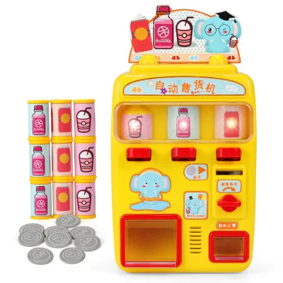 Моделирование автоматический говорящий торговый автомат игрушки Дети ролевые игры напитки шоппинг игрушки подарок для детей - Цвет: Yellow Color