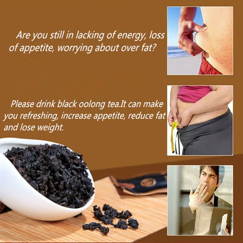 

Hot Sale! 250g Black Oolong Slimming Tea, Oil Cut Black Oolong Tea Fast Weight Loss