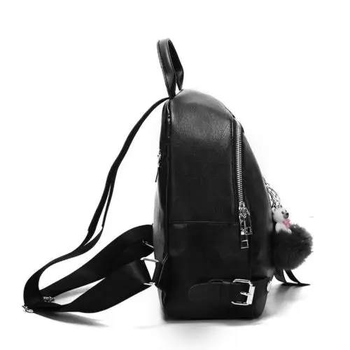 Модный женский черный рюкзак для путешествий на открытом воздухе, сумка на плечо для девочек, Женская Высококачественная сумка из искусственной кожи на молнии, Джокер, рюкзак