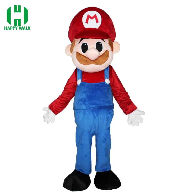 

High Quality Funny Halloween Cosplay Mascot Costume Super Mario Luigi Brothers Fancy Dress Up Party Mascot Costume For Adult
