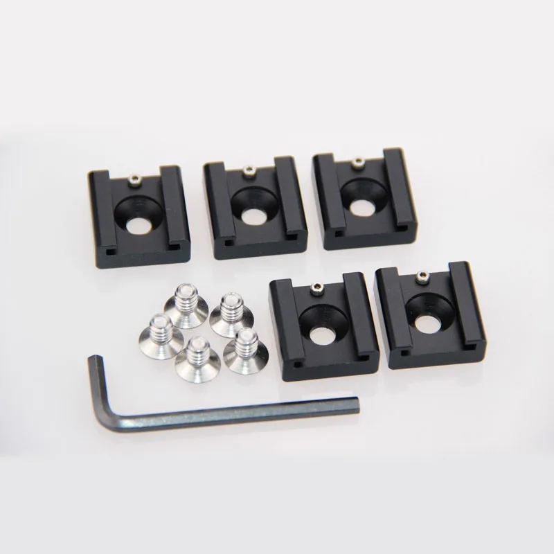 5PCS 14 Hot Cold Shoe Mount For Blackmagic DSLR Rig Flash Light Cinema Camera Cage Camaras Fotografica Accessories C0994 (6)