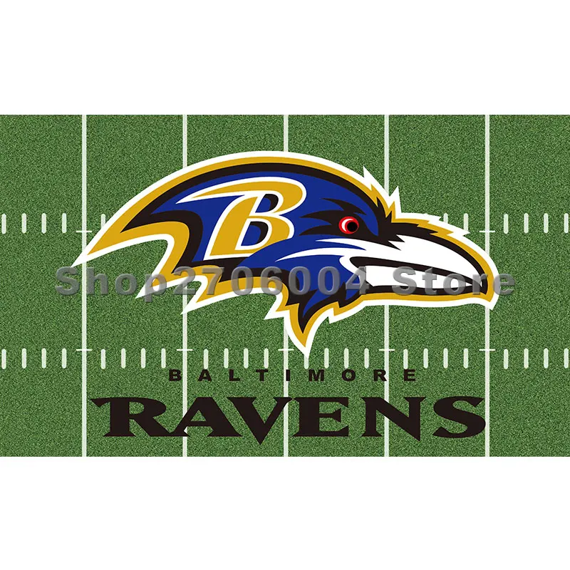 Baltimore Ravens Hand Flag 3*5ft Club Team Banner 100D Polyester Flags