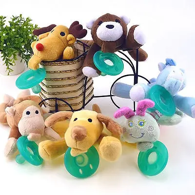 

1Pc Newborn Boy Girls Nipple Infant Silicone Pacifiers Baby Animal Cuddly Plush Feeding Elephant Silicone Nipple For Newborns