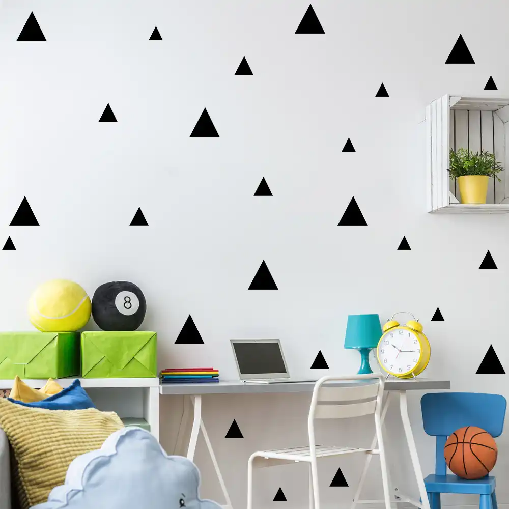 Mix Triangle Pattern Decor Wall Sticker Design Baby Room Decals Vinyl kids Bedroom