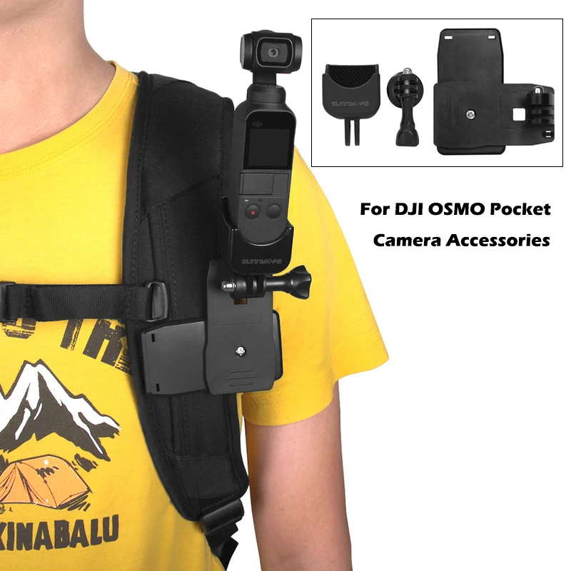 

OSMO Pocket Base Mount + Bag backpack Clip Clamp Holder for DJI OSMO Pocket Accessories Sport Action Camera Handheld Gimbal Clip