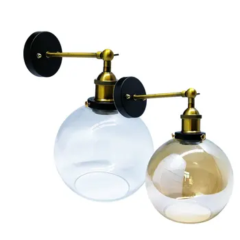 

20cm Post Modern Wall Lamp Branch Light Living Room Hall Iron Glass Ball Simple Lines Pendant Lamp Lighting Fixture Wholesale
