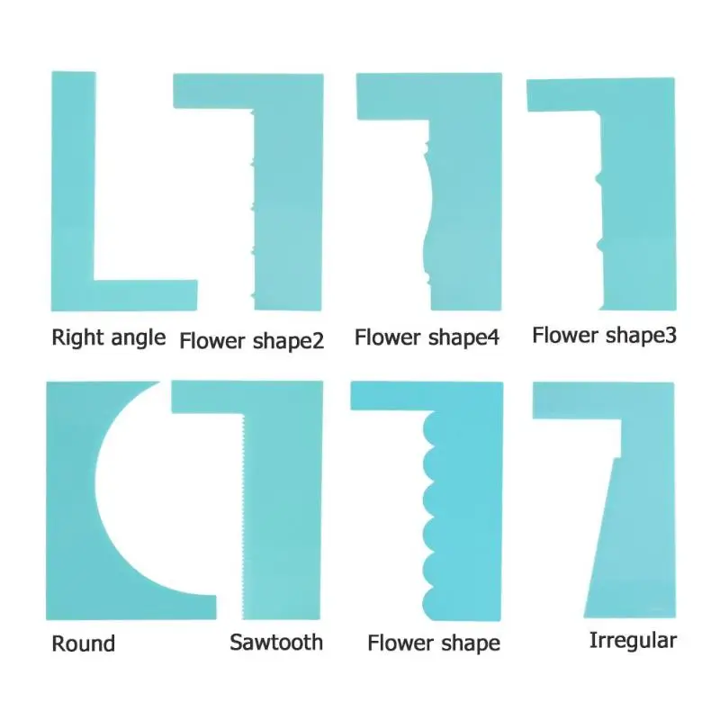 8 Тип регулируемые шпатели для мастики скребок для торта Гладкий для края торта Гладкий крем украшения DIY формы для выпечки инструмент для торта