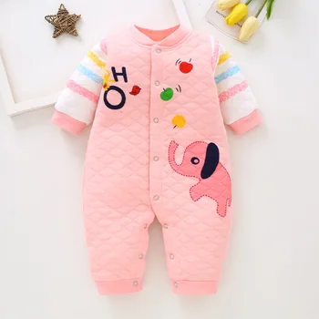 

Winter Baby Rompers Fashion cartoon Baby Boy Clothes Newborn Clothing Thick warm Baby Girl Clothes Roupas Bebe Infant Jumpsuits