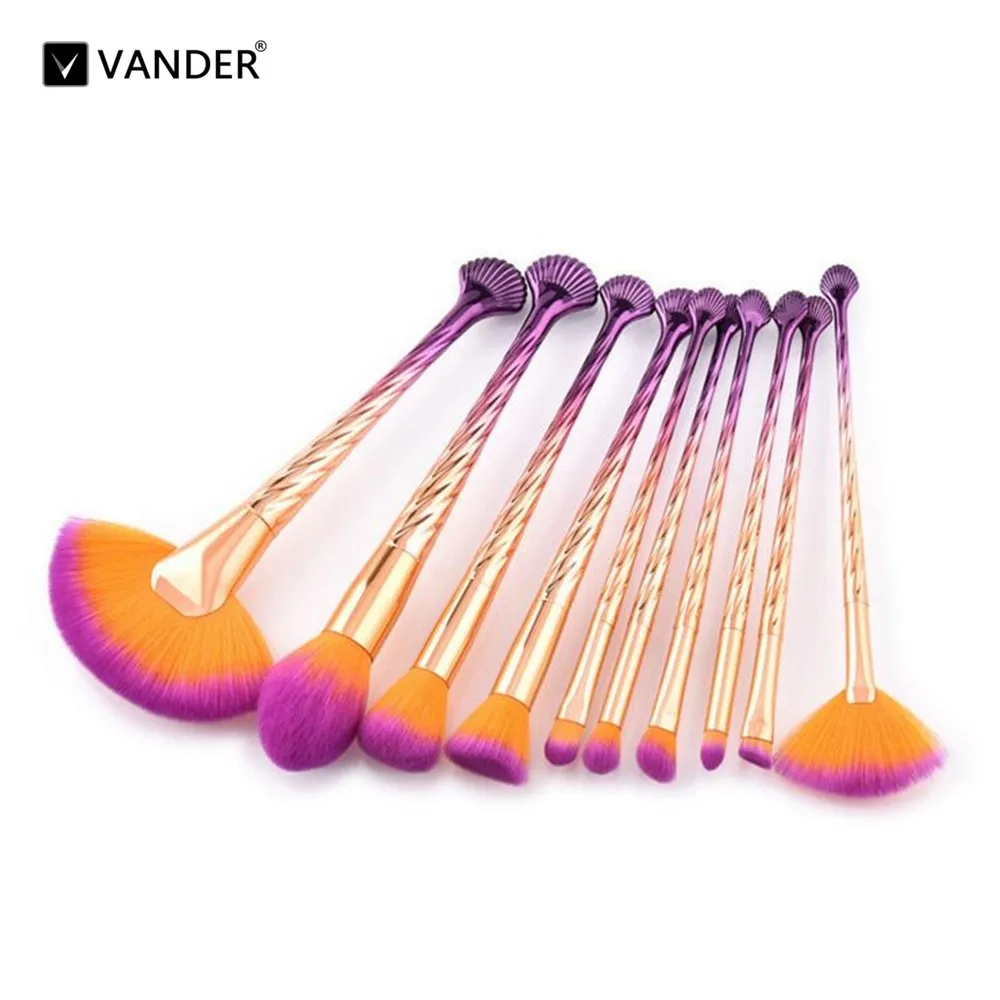 Vander 10pcs Gradient Makeup Brush For Beauty Cosmetic Contour Blending Foundation Powder Maquiagem Tools | Красота и здоровье