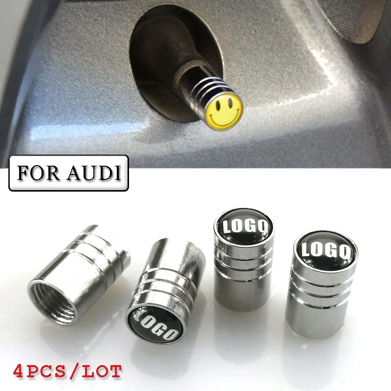 

Car-stying 4pcs Car Wheel Tire Valves Tyre Stem Air Caps Cover case for audi a3 a4 b6 a6 c5 b8 a5 q5 b7 accessories car stying
