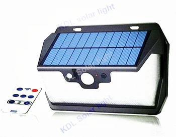 

55 LED 900lm Solar Light remote control radar smart 3 side lighting VUAN Outdoor E camp street wall lamp yard g