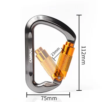 

Plasticity Carabiner Automatic Aviation Aluminum D-type Mountaineer Safety Master Lock Outdoor Convenient