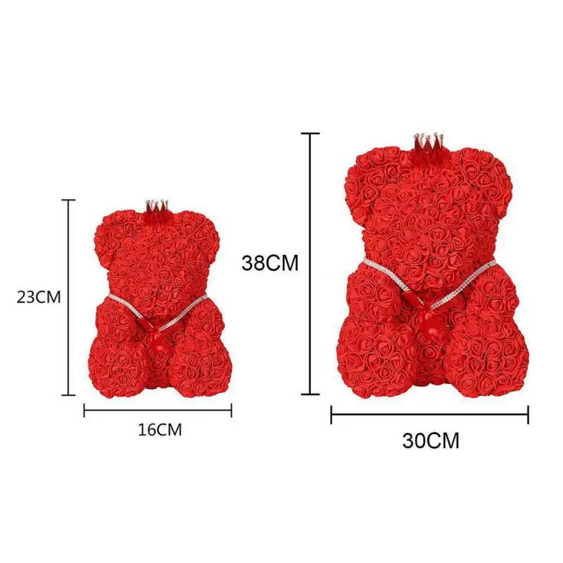 Романтическая Подарочная коробка на День святого Валентина, ПЭ Роза, медведь, искусственная Роза, украшение, мультфильм, мать подруги, детский подарок, медведь, куклы, вечерние, Декор