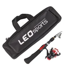 1,6 м портативная телескопическая удочка из углеродного волокна, удочка для путешествий, морская Удочка+ Рыболовная катушка+ Рыболовная Сумка