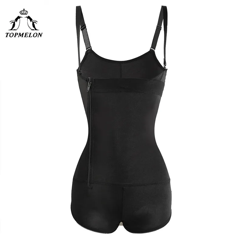 TOPMELON Women Body Shapers Front Zipper Corset Shapewear Slimming