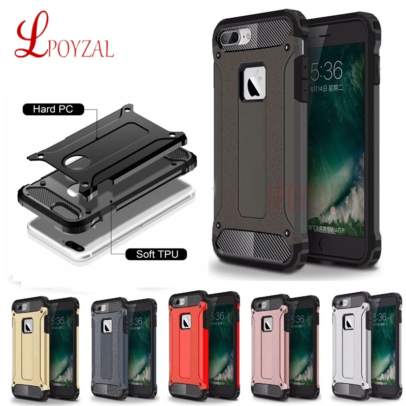 

LPOYZAL Shockproof Armor Phone Back Case For iPhone X XS MAX XR Hard Rugged Impact Cover Case for iPhone 8 6 6S 7 Plus case