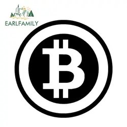 EARLFAMILY 15 см x 15 см большой Биткойн криптовалюта блокчейн Freedom виниловая наклейка на машину JDM Окно Наклейка Стайлинг черный/серебристый