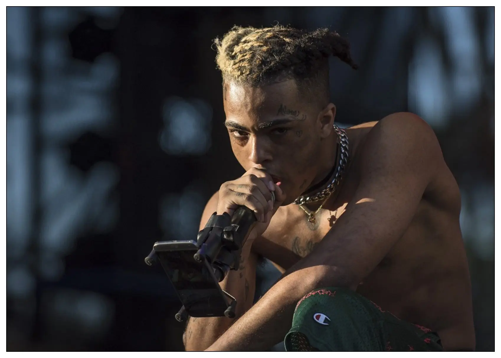 XXXTentacion рэп хип хоп музыка звезда певец художественный плакат белая ме...