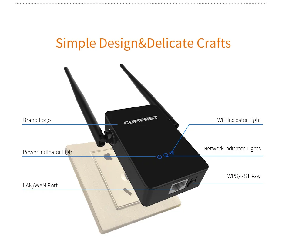 Comfast CF-WR302S Беспроводной Wi-Fi маршрутизатор повторитель 300 м 10dBi антенна сигнал Wi-Fi повторитель 802.11N/B/G Roteador Wi-Fi Rang Extende