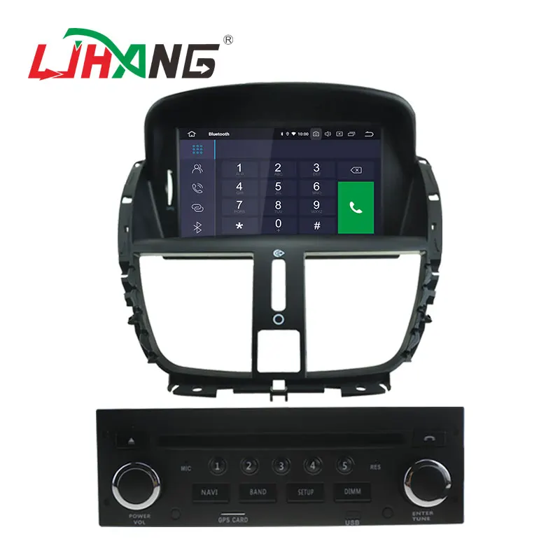 Best LJHANG Android 9.0 Car Radio Multimedia Player For Peugeot 207 2008-2011 2012 2013 2014 GPS Navi Auto Stereo Headunit WIFI IPS 3
