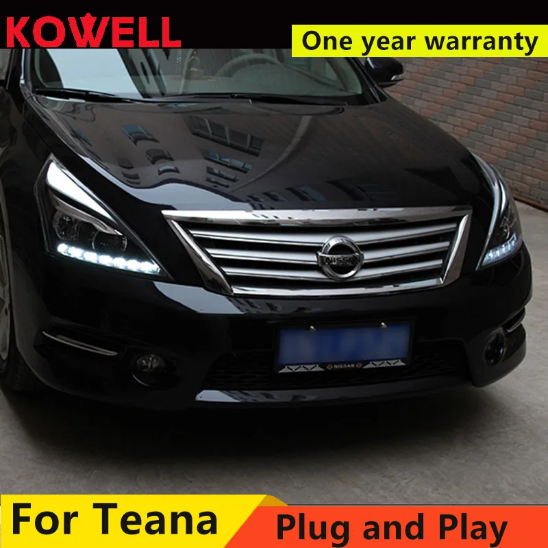 KOWELL автомобильный Стайлинг для Nissan Teana 2008-2012 светодиодные фары сигнальные светодиодные drl hid Биксеноновые линзы ближнего света