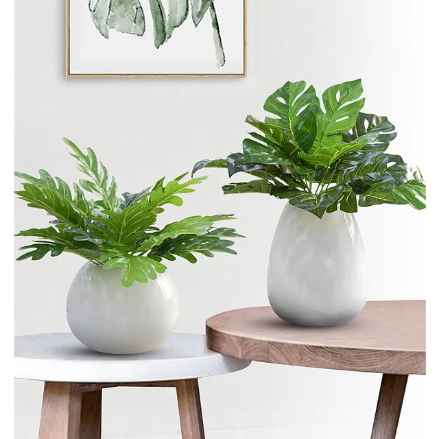 New Desgin white vase ceramic Hydroponics Vase Modern Pure And Fresh Hydroponic Flowers Sitting Room Decoration 4