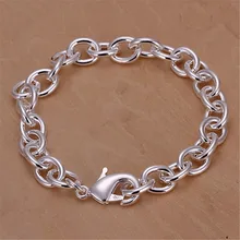 Hot sales silver-plated bracelet for women high quality fashion jewelry elegant lovely lady men for charms cute , H089
