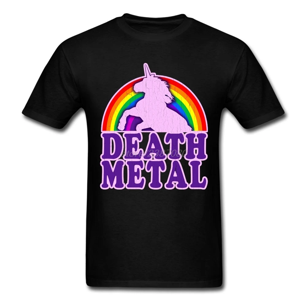 Latest T Shirt Cool Pre-cotton Youth T-Shirt Death Metal Unicorn Mens Tee Shirts | Мужская одежда